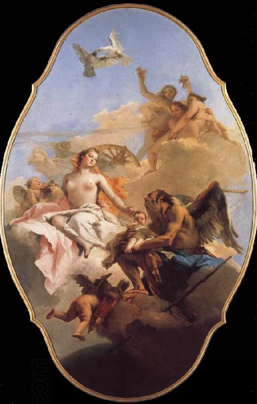 TIEPOLO, Giovanni Domenico An Allegory with Venus and Time China oil painting art